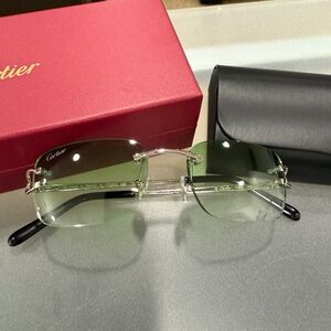 Men Cartier Sunglasses Rimless Frame